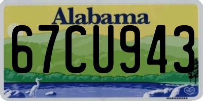 AL license plate 67CU943