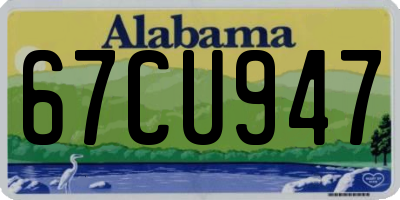 AL license plate 67CU947