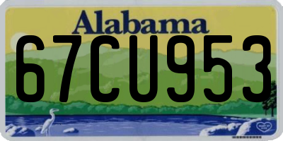 AL license plate 67CU953