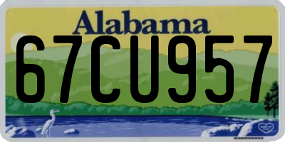 AL license plate 67CU957