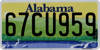 AL license plate 67CU959
