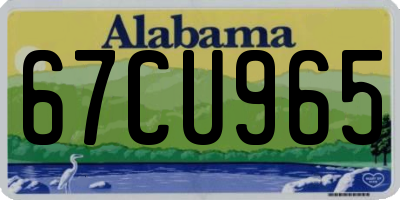 AL license plate 67CU965