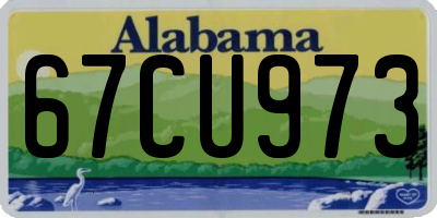AL license plate 67CU973