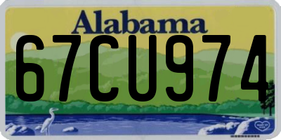 AL license plate 67CU974