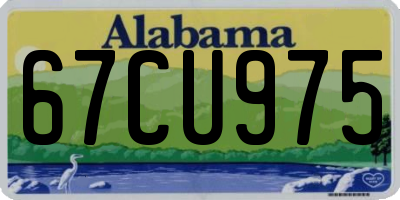 AL license plate 67CU975