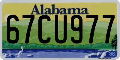 AL license plate 67CU977