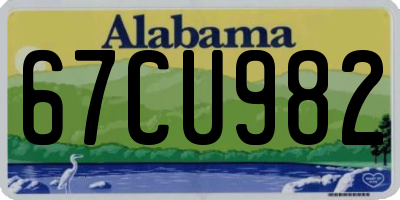 AL license plate 67CU982