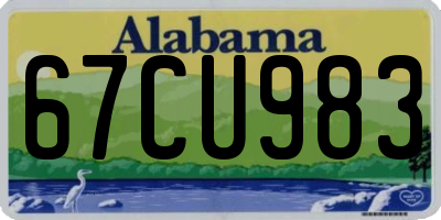 AL license plate 67CU983