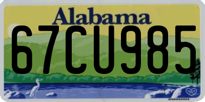 AL license plate 67CU985