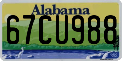 AL license plate 67CU988