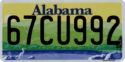 AL license plate 67CU992