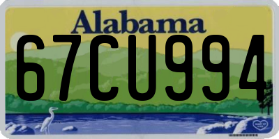 AL license plate 67CU994