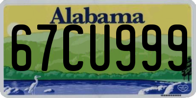 AL license plate 67CU999