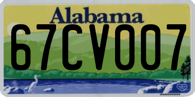 AL license plate 67CV007