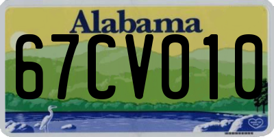 AL license plate 67CV010
