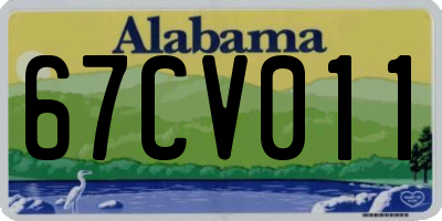 AL license plate 67CV011
