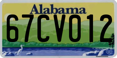 AL license plate 67CV012