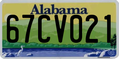 AL license plate 67CV021
