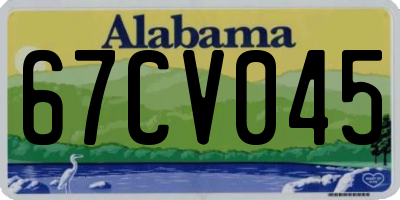 AL license plate 67CV045