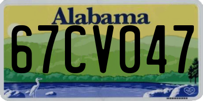 AL license plate 67CV047
