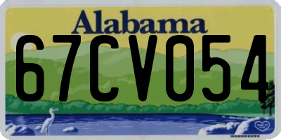 AL license plate 67CV054