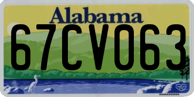AL license plate 67CV063