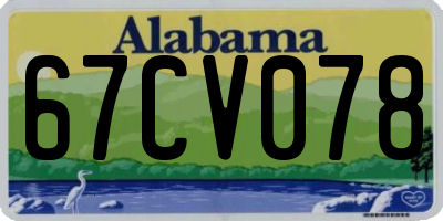 AL license plate 67CV078