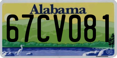 AL license plate 67CV081