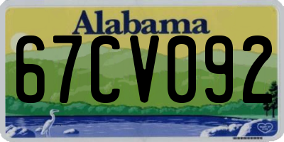 AL license plate 67CV092
