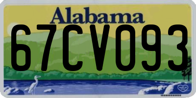 AL license plate 67CV093