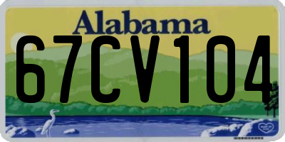 AL license plate 67CV104