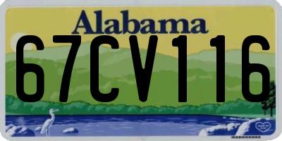 AL license plate 67CV116