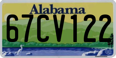 AL license plate 67CV122