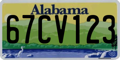 AL license plate 67CV123