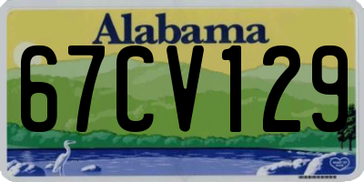 AL license plate 67CV129