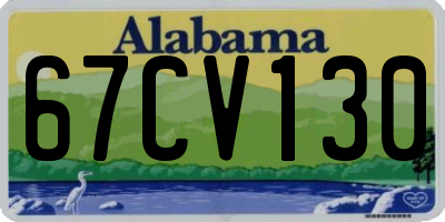 AL license plate 67CV130