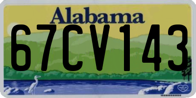 AL license plate 67CV143