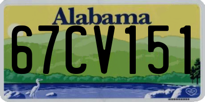 AL license plate 67CV151