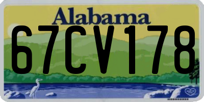 AL license plate 67CV178