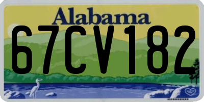 AL license plate 67CV182