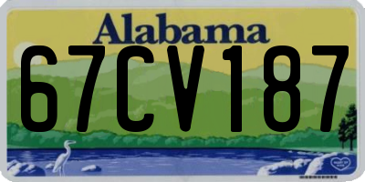 AL license plate 67CV187