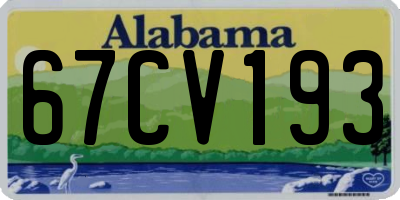 AL license plate 67CV193