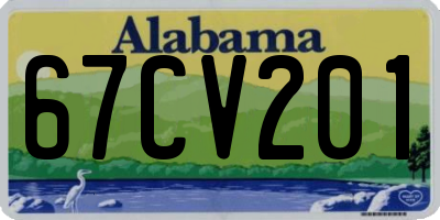 AL license plate 67CV201