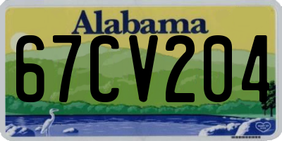 AL license plate 67CV204