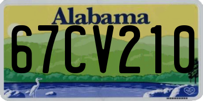 AL license plate 67CV210