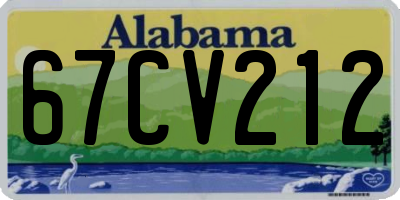 AL license plate 67CV212