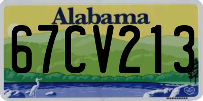 AL license plate 67CV213