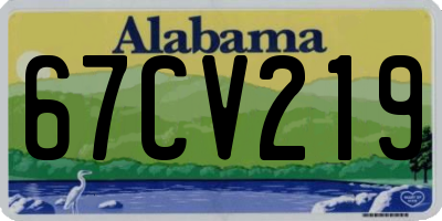 AL license plate 67CV219