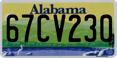 AL license plate 67CV230