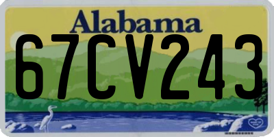 AL license plate 67CV243